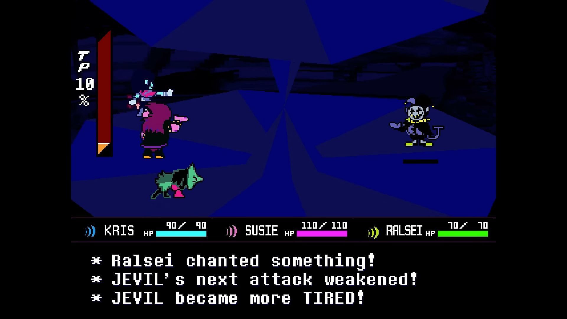 Jevil boss fight in Deltarune (Image via Toby Fox || YouTube/@hugo)